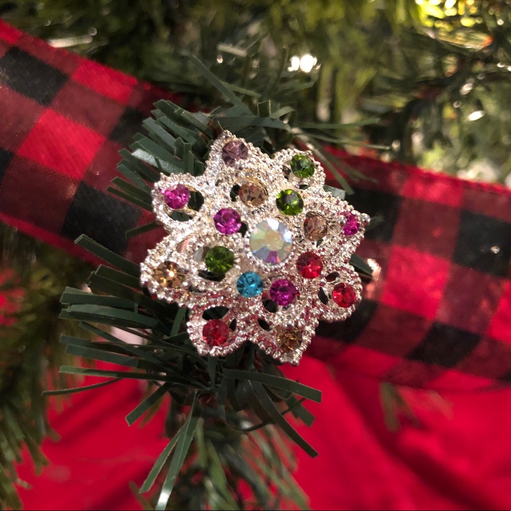 Multicolor flower ring